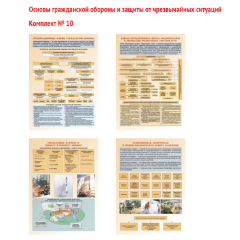 Комплект плакатов «Основы гражданской обороны и защиты от чрезвычайных ситуаций»